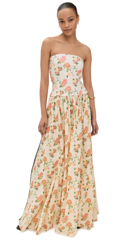 CAROLINE CONSTAS Mariana Dress White Floral