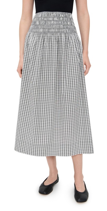 RAILS Alessa Skirt Ivory Jet Gingham