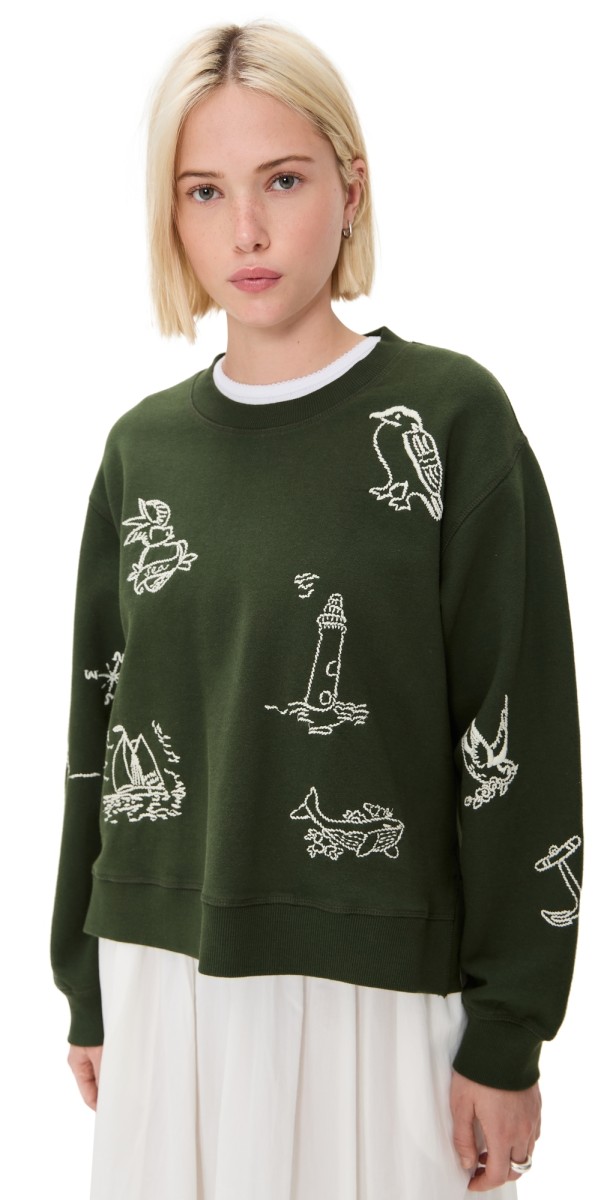 Sea Clyde Lighthouse Sweatshirt Army