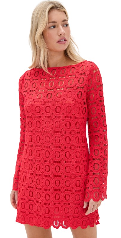 Hill House Home The Eliza Mini Dress Poppy, Lace