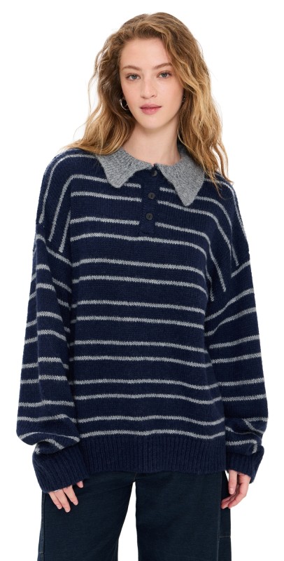 Lioness Rising Sun Jersey Pullover Navy