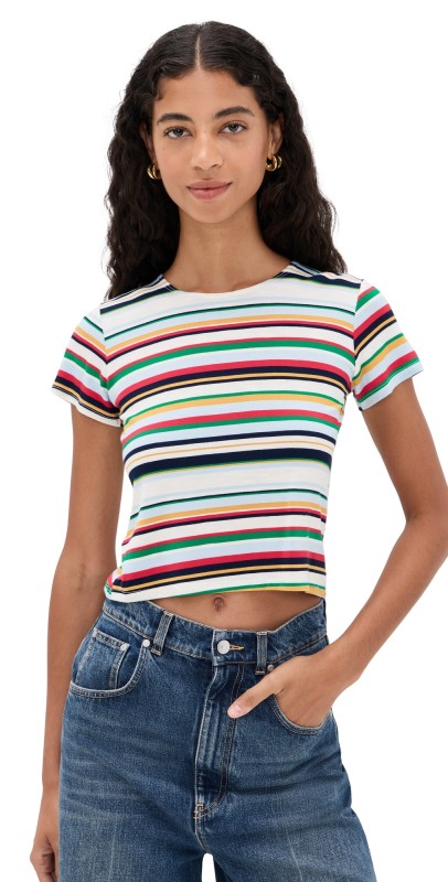 LE BOP Eloise Striped Tee Multi Stripe