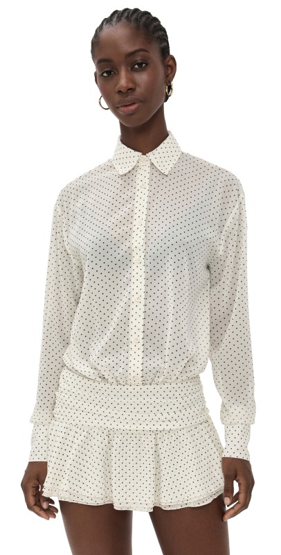 Lioness Girls Girls Girls Mini Dress Porcelain Polka