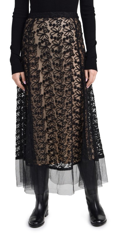THE GREAT. The Era Skirt Black