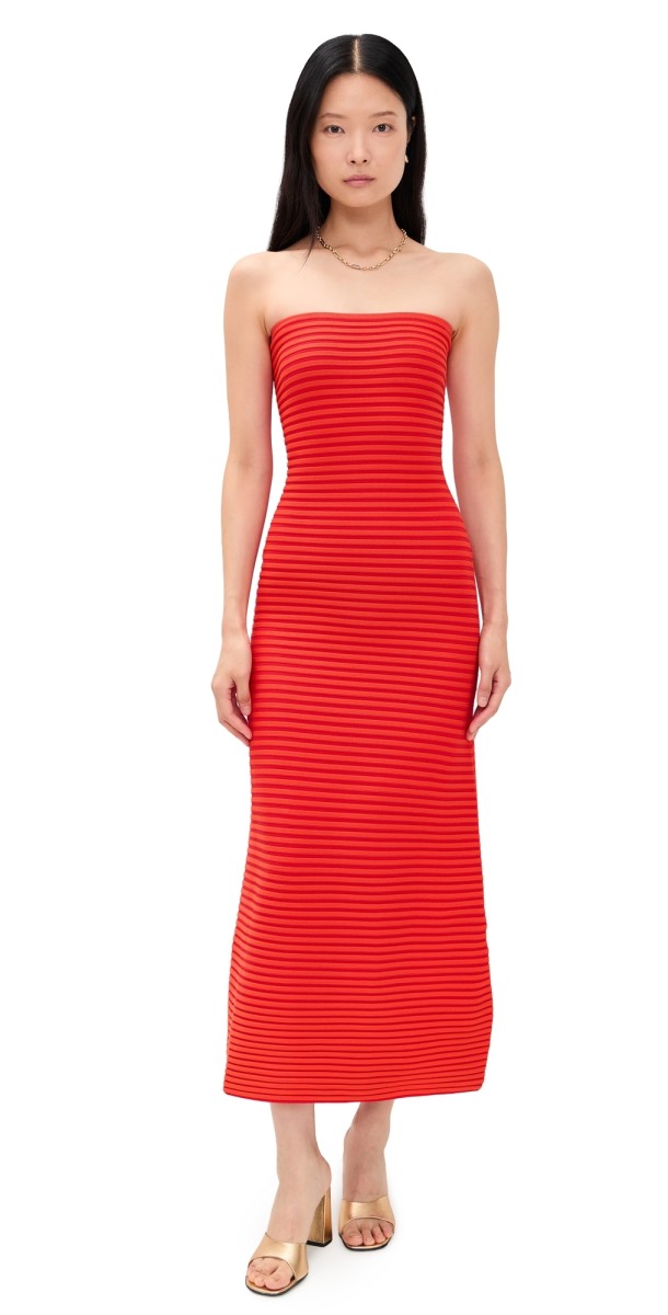 The Wolf Gang Sunmor Midi Dress Chilli