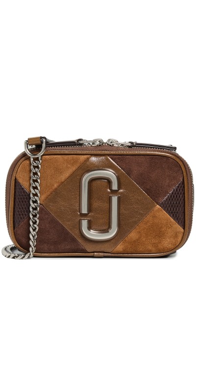 Marc Jacobs The Suede Patchwork Softshot Bag Brown Mult