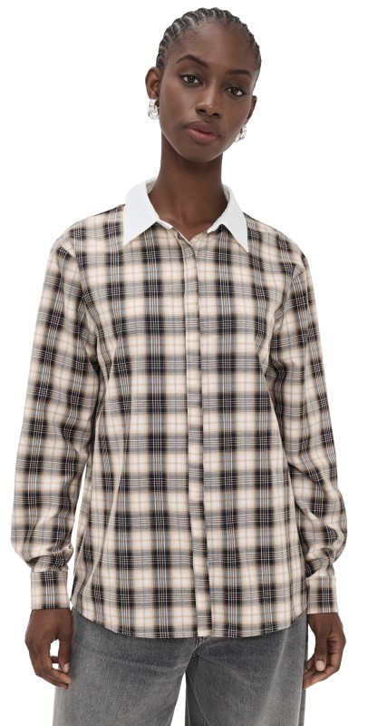 Lioness Vacanza Shirt Chocolate Plaid