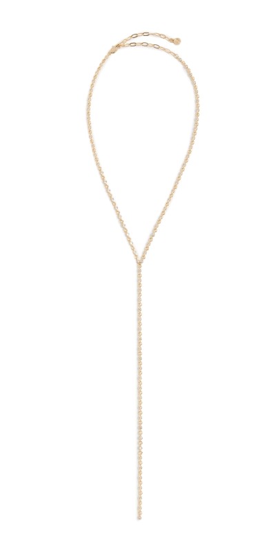 Ettika Dainty Crystal Lariat Gold