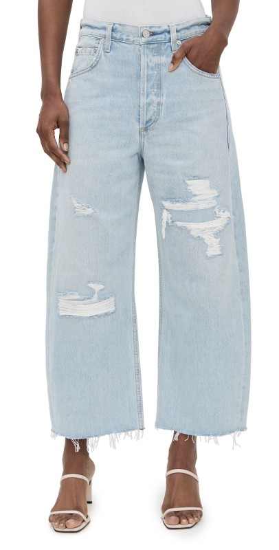 Citizens of Humanity Ayla Raw Hem Crop Jeans Vaquero
