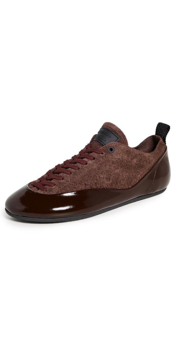 Proenza Schouler Arcadia Sneakers in Brushed Calf Suede Chocolate