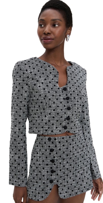 Amanda Uprichard Puzzle Jacket Black White