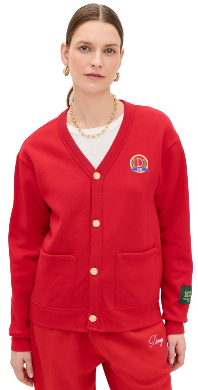 DANZY Full Length Cardigan Red