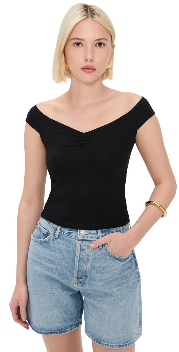 Reformation Haven Knit Top Black