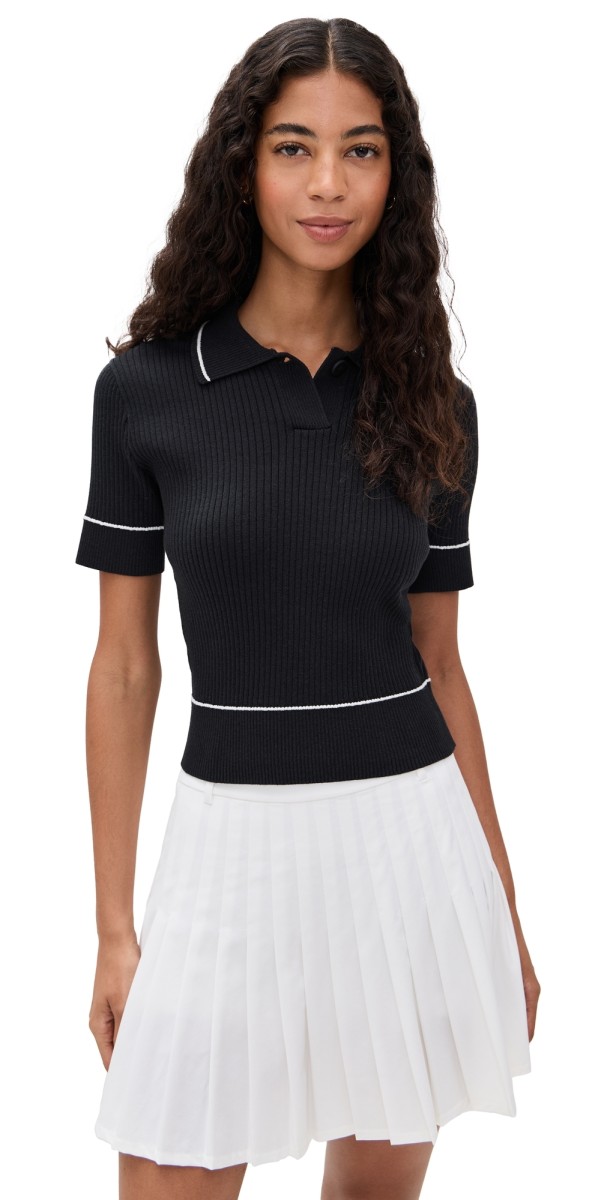 Rhone Birdie Sweater Polo Black