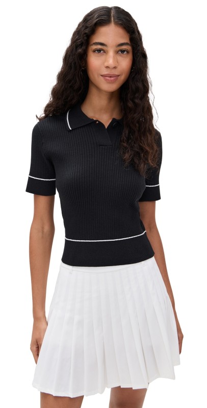 Rhone Birdie Sweater Polo Black