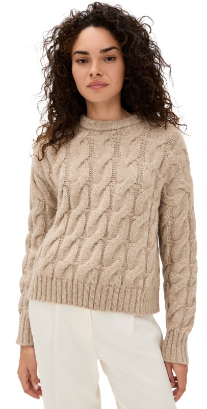 Jenni Kayne Cable Serena Crewneck Oatmeal