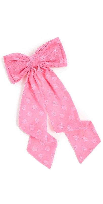 LoveShackFancy Lorna Bow Barette Carnation Hearts