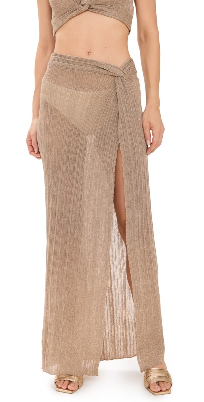 LSPACE Heart of Gold Skirt Metallic Gold