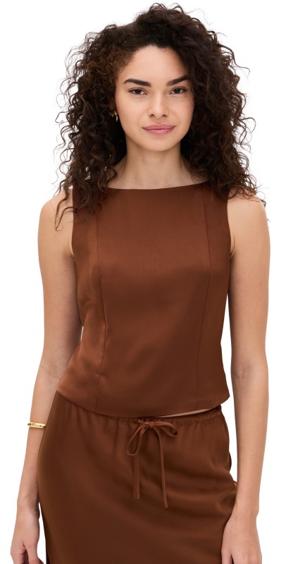 WAYF Sleeveless Top Redwood