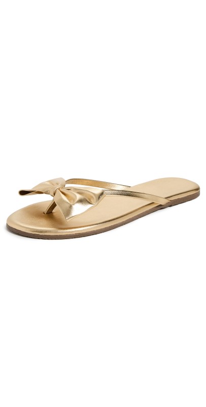 TKEES Lily Oversized Bow Flip Flops Blink