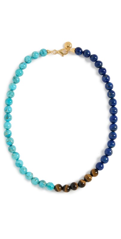 Fry Powers Collar Necklace TURQUOISE,LAPIS, TIGERS EYE