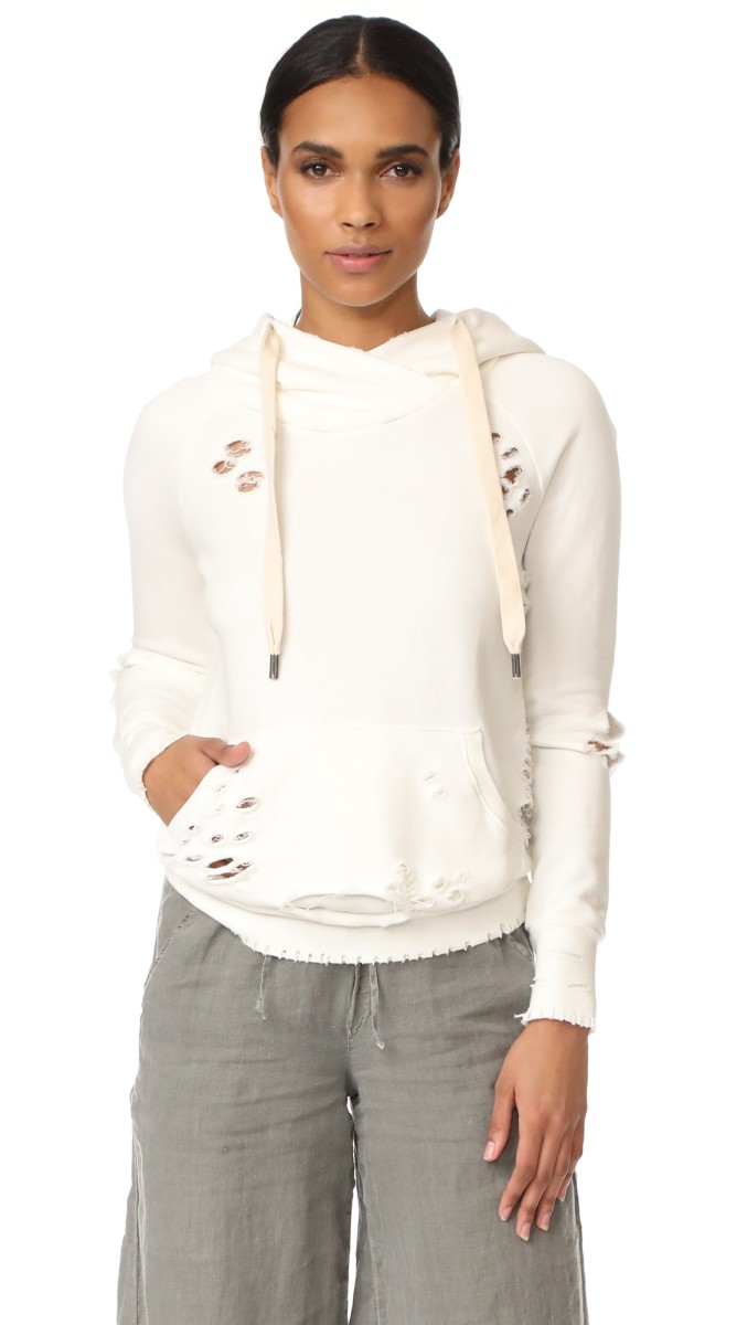 NSF Lisse Hoodie White Destroy