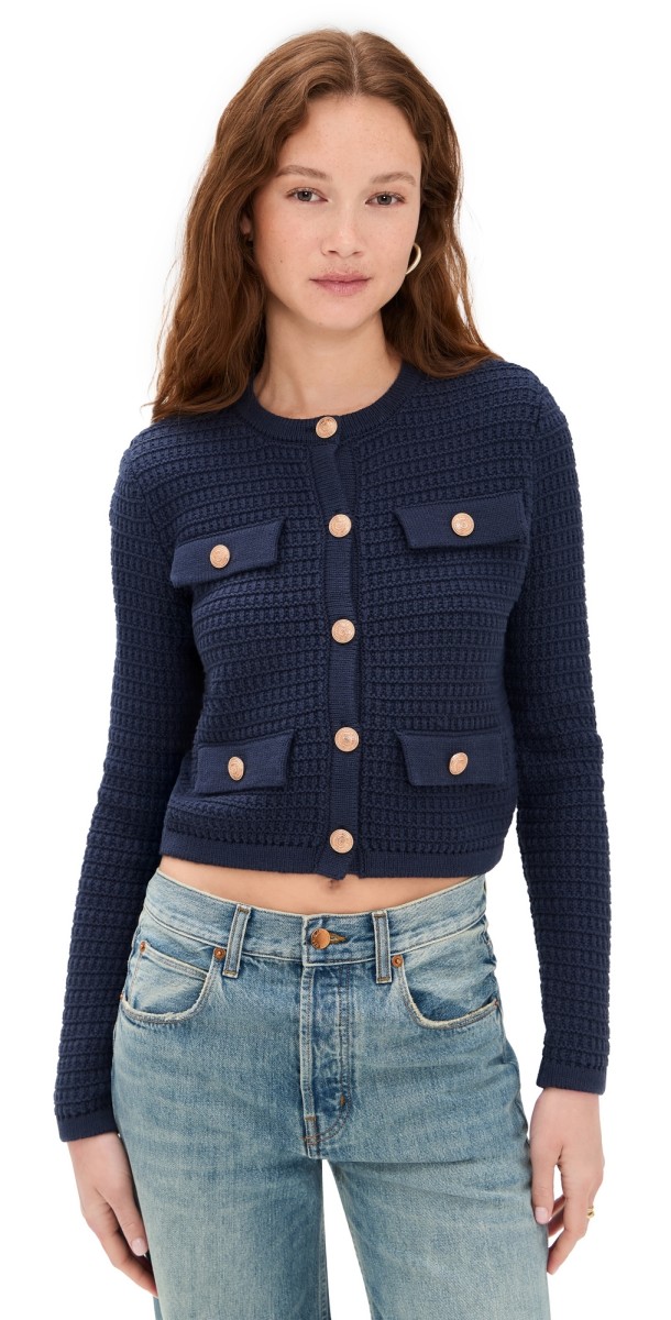 BLANKNYC Guilt Trip Cardigan Navy