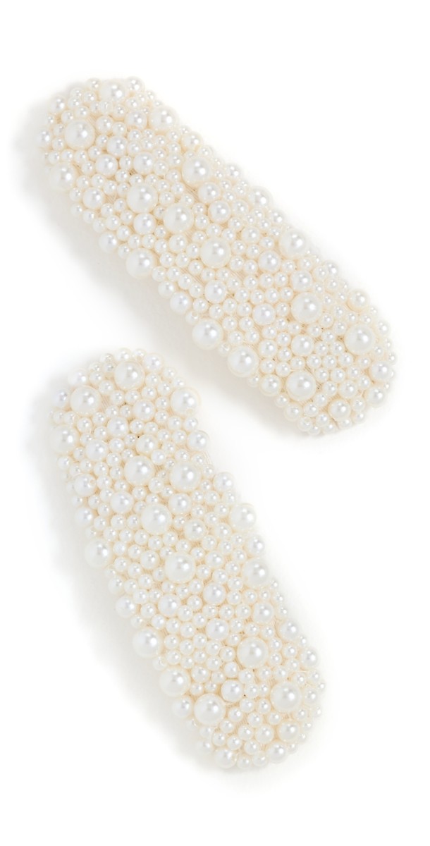 LELET NY Hannah Pearl Snap Clip Set Pearl