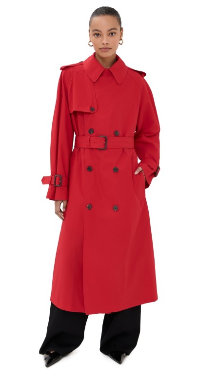 WARDROBE. NYC Trench Coat Red