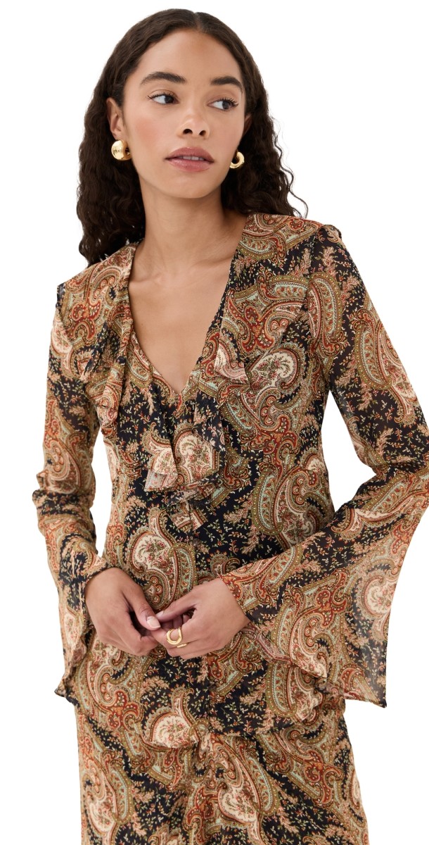 Veronica Beard Kyrie Top Navy Multi