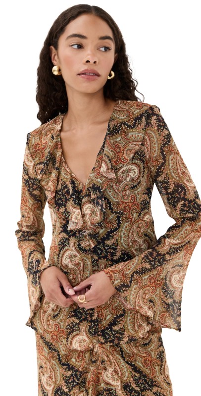 Veronica Beard Kyrie Top Navy Multi