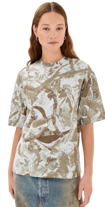 Acne Studios Exford U Camo Vintage Tee Concrete Grey Camo