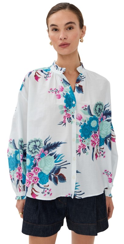 Alix of Bohemia Poet Juneberry Blouse White