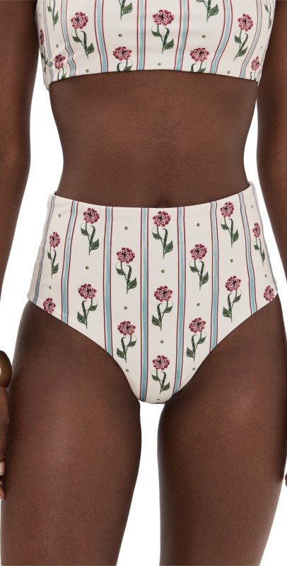 Agua by Agua Bendita Magenta Quebrada Bikini Bottoms Multicolor