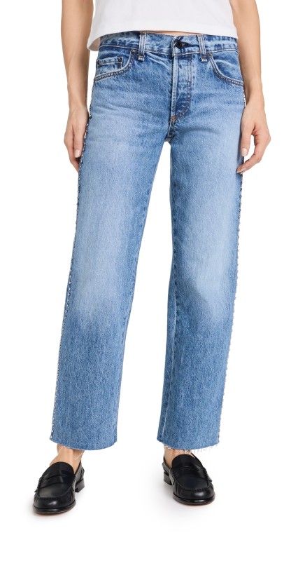 ASKK NY Low Rise Straight Jeans Studded Muse
