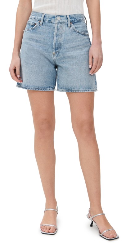AGOLDE Dame Shorts: High Rise Baggy Coax
