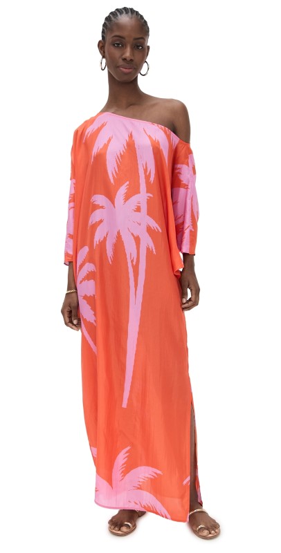Eywasouls Malibu Bohemia Dress Purple Palms