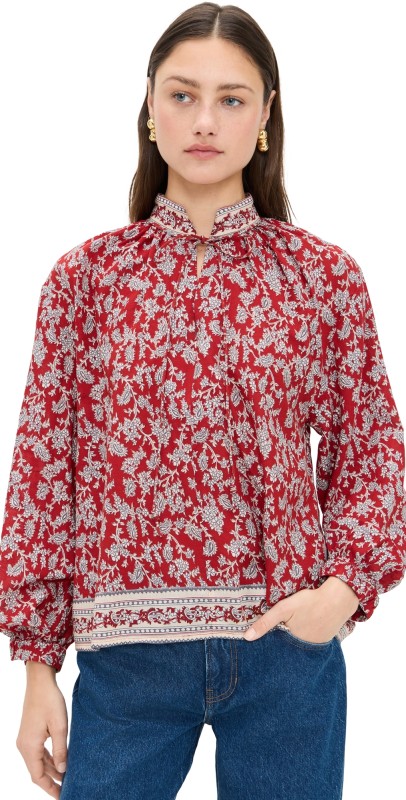 Madewell Tara Top Ground Madder