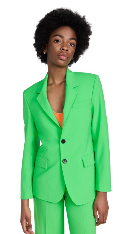 MSGM Single Breasted Blazer Tropical Green