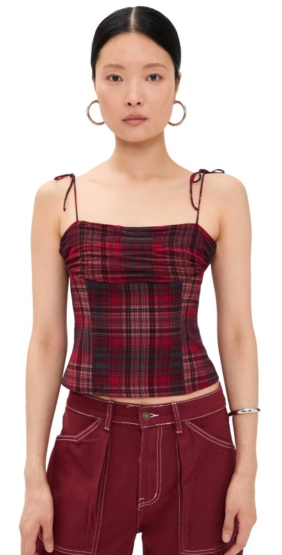 Lioness Humphrey Cami Crimson Plaid