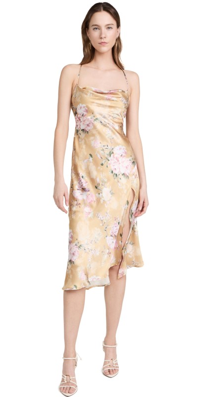 ASTR the Label Gaia Dress Mustard Floral