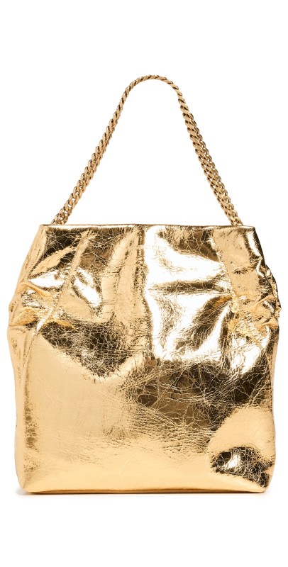 Veronica Beard Small Slouch Shoulder Bag Gold