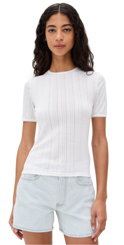 ANINE BING Pia Tee Off White