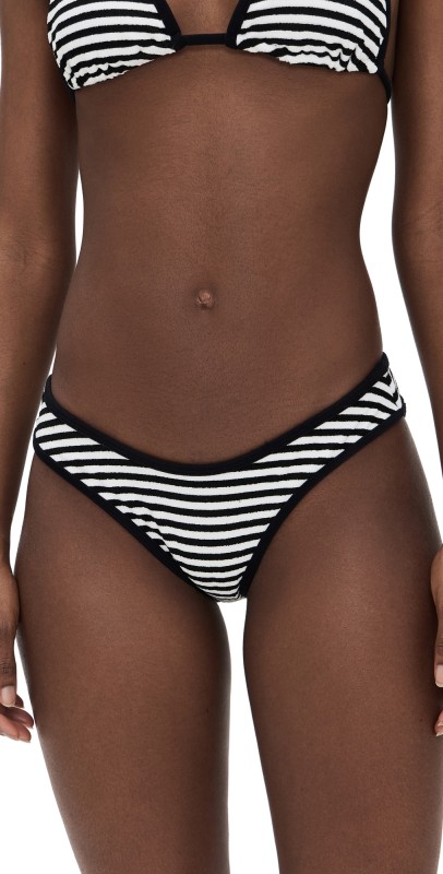 Frankies Bikinis Catalina Terry Bottoms Silhouette Stripe