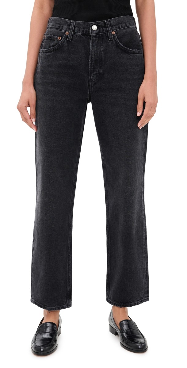 AGOLDE 90's Pinch Waist High Rise Straight Jeans Hitch