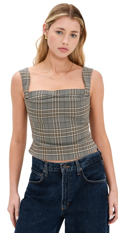 Miaou Imogene Corset Plaid