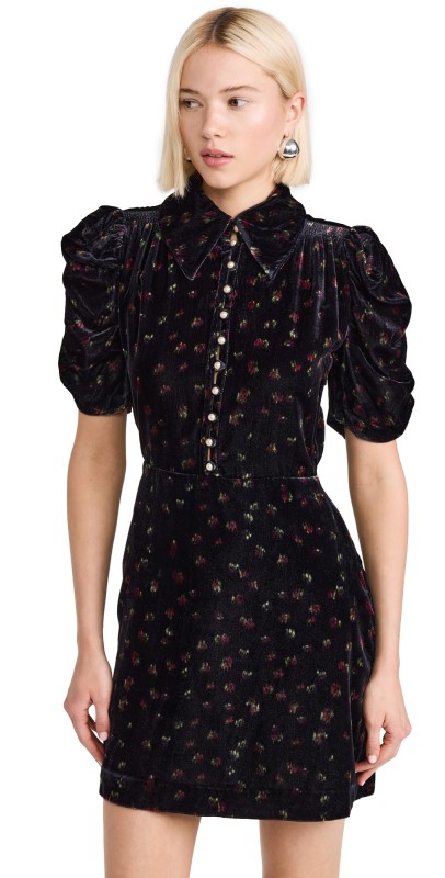 Sea Lia Velvet Print Mini Dress Multi