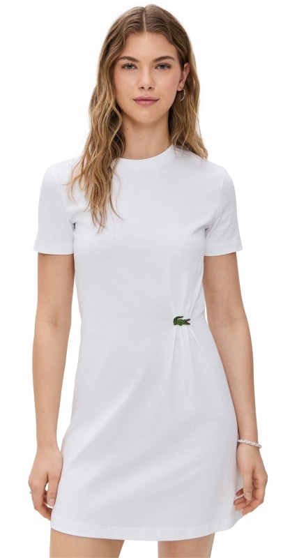 Lacoste Essentials Jersey Dress Blanc