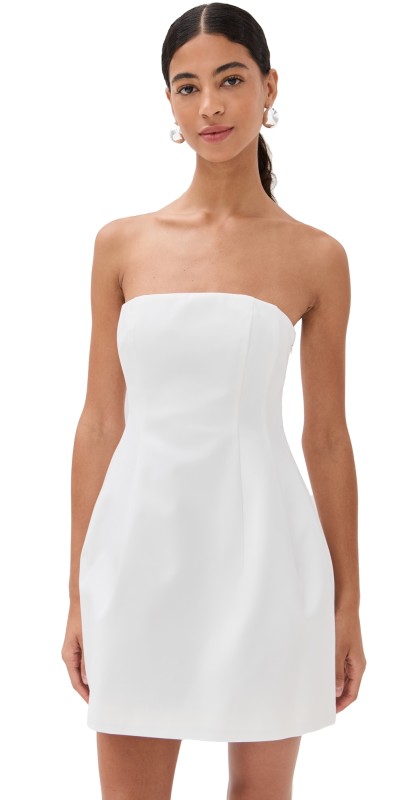 SIMKHAI Arta Bustier Mini Dress White