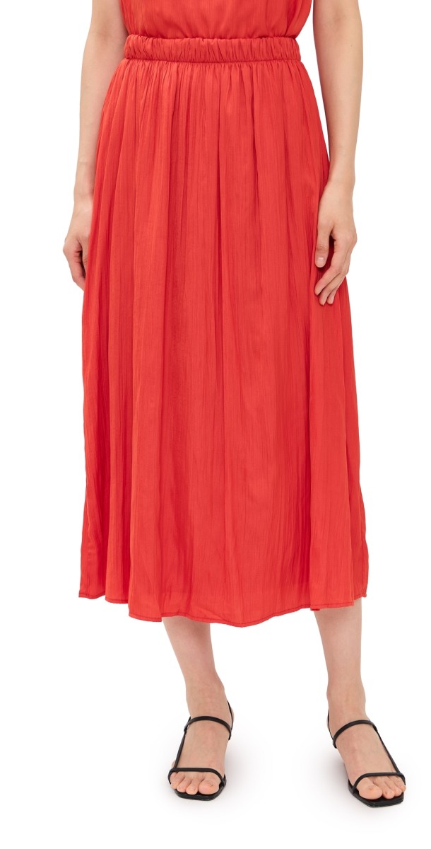 Z Supply Nicoline Skirt Cabana Red